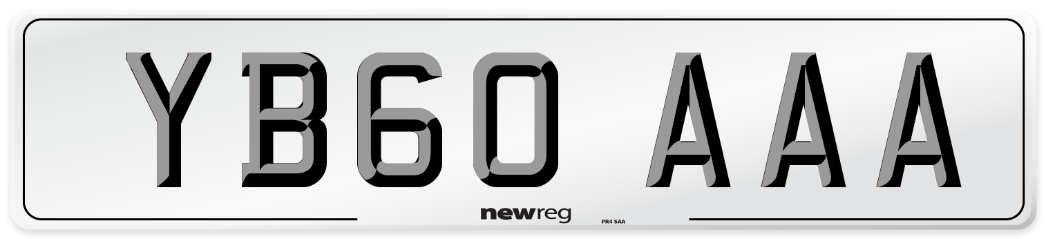 YB60 AAA Number Plate from New Reg